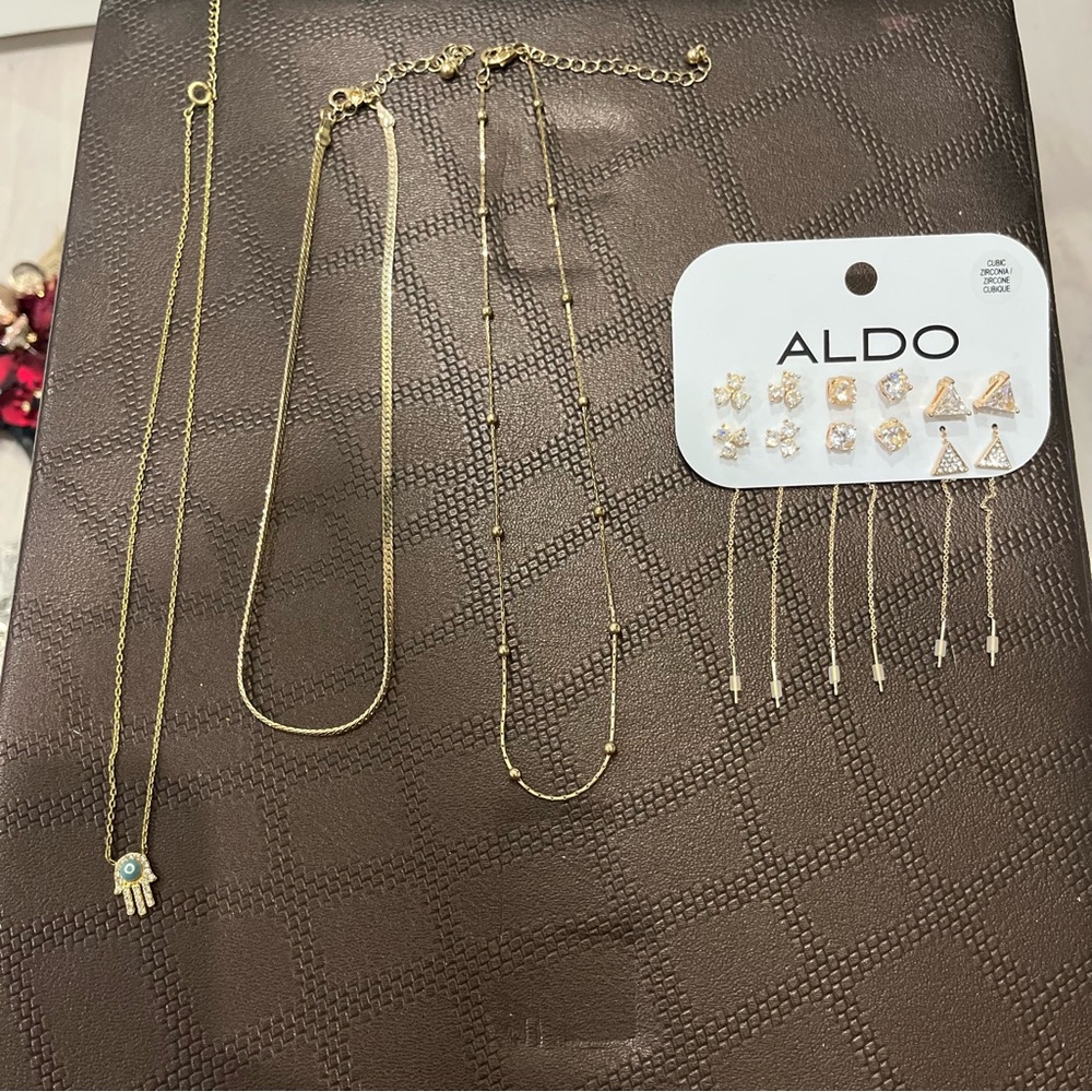 Aldo jewelry - 3 necklaces and 6 pairs of earrings